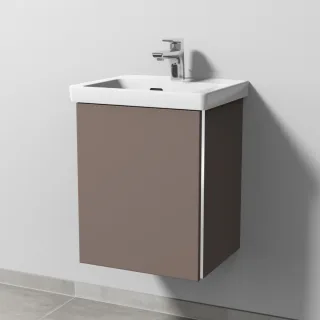 Sanipa 3way Waschtischunterbau zu Villeroy & Boch Subway 3.0 Waschtisch mit 1 Tür, Taupe-Matt BP8431T