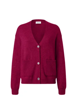 MAERZ Muenchen - Strickjacke Knopf 1/1 Arm bordeaux - Gr. - 42