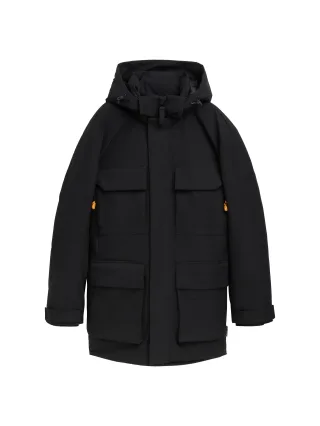 Denim Tom Tailor - Arctic Mantel mit abnehmbarer Kapuze black - Gr. - L