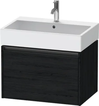 Duravit Ketho.2 Waschtischunterbau wandhängend Eiche Schwarz Matt 684x460x440 mm - K25076016160000 K25076016160000