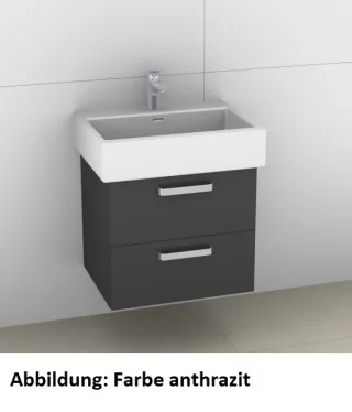 Artiqua 415 Waschtischunterschrank für Living City 817433 Eiche Weiß quer NB, 415-WU2L-L7-7186-440 415-WU2L-L7-7186-440