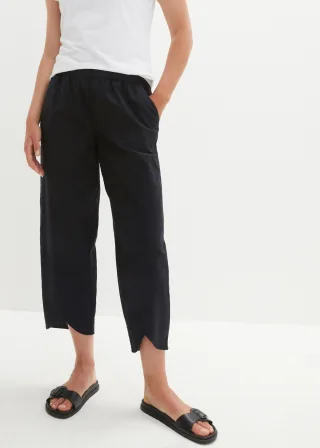 bonprix 3/4-Hose "3/4-Hose aus leichtem Leinen-Mix" aus Leinen-Mix, mit Seitenschlitzen, Regular Fit, casual Stil