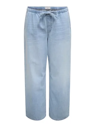 ONLY CARMAKOMA - CARJAY PULL UP STRING DNM PANT PIM Light Blue Denim - Gr. - 46/32