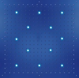 Bossini Kopfbrause Dream XL Flat RGB Cromotherapie mit 12 LEDs B: 1000 T: 1000 mm WI0373000030016
