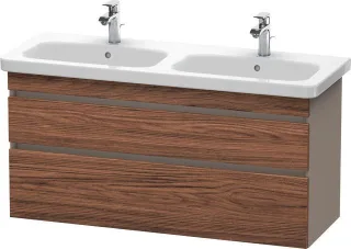 Duravit DuraStyle Waschtischunterbau wandhängend Nussbaum dunkel & Basalt Matt 1230x448x610 mm - DS6 DS649802143