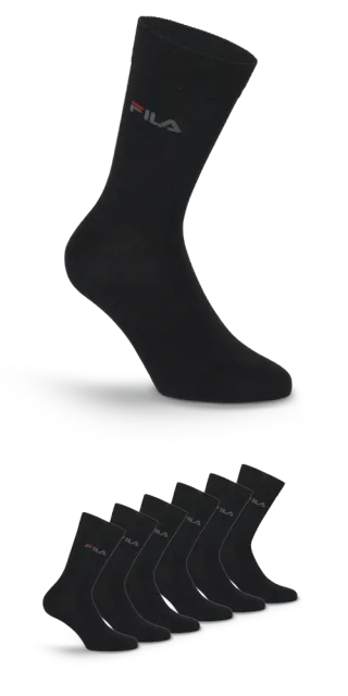 Fila Socken "UNISEX LIFESTYLE PLAIN SOCKS" 6 Paar, 6 Stk. tlg. mit eingestrickem Logo