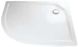 HSK Acryl Viertelkreis-Duschwanne super-flach 100 x 90 x 3,5 cm, ohne Schürze 505201-weiss