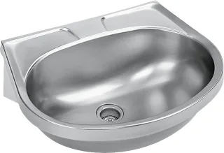 KWC Aquarotter Handwaschbecken, ANIMA, Edelstahl, 550x155x450 mm, m. Hahnl., o. Überl., 2000103078 2000103078