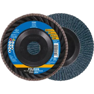 PFERD TOOLS POLIFAN Fächerscheibe PFC konisch Universallinie PSF TRIM STEELOX für Stahl/Edelstahl - 67771114