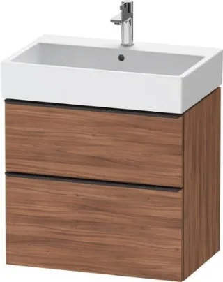Duravit D-Neo Waschtischunterbau wandhängend Nussbaum Matt 684x442x625 mm - DE43720BD790000 DE43720BD790000