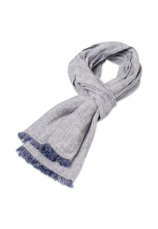 FYNCH-HATTON - Linen Scarf Stripes navy - Gr. - OS