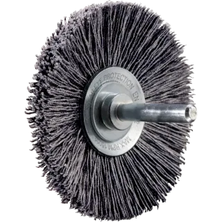PFERD TOOLS Kegelbürste ungezopft KBU 70x10mm Schaft 6 mm SiC-Filament 0,55 mm Korn 120 rückseitiges Bürst - 43220080