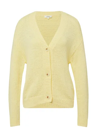 s.Oliver - Strickjacke gelb - Gr. - 36