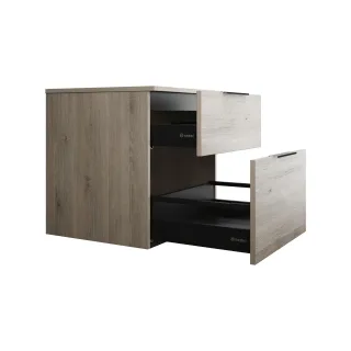 Burgbad Waschtischunterschrank Eqio 619x600x550 Eiche Dekor Flanelle, WXXH060F2632 WXXH060F2632