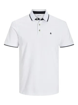 JACK&JONES - JJEPAULOS POLO SS NOOS white - Gr. - XL