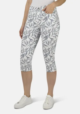 STOOKER WOMEN 7/8-Hose "Print Capri Skinny Fit Jeans" Skinny Fit Capri Pants Wash Magic Shape Effekt für Damen