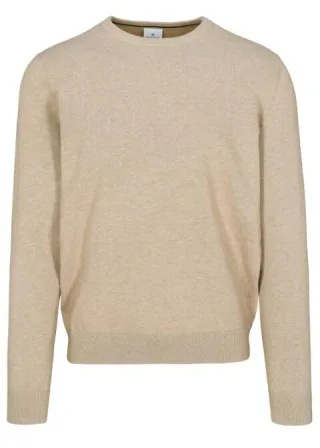 BASEFIELD - Rundhals Pullover sand mel. - Gr. - XXL