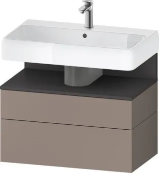Duravit Qatego Waschtischunterbau wandhängend Basalt Matt 790x470x590 mm - QA4394049430010 QA4394049430010