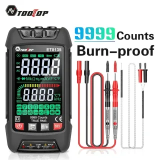 AV TOOLTOP ET8135 Multimeter Color LCD Display 9999 Counts True RMS Auto Range Voltage Current Resistance Diode Capacito