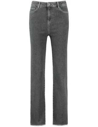 TAIFUN - Flared Jeans mit Saumschlitzen grau - Gr. - 36