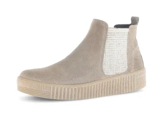 Gabor, Plateau, Stiefelette, Schlupfschuh mit dezenten Kontrastnähten