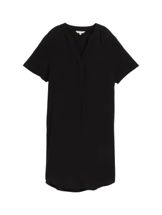 Tom Tailor - Kleid aus Viskose deep black - Gr. - 42