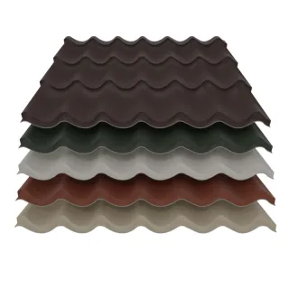 Pfannenblech Typ 2 | 0,63 mm | Stahl | Modullänge 350 mm | 25 µm Polyester