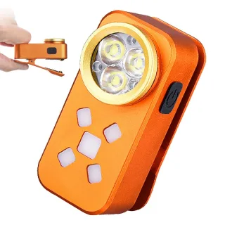 BIKIGHT Multifunctional Dual-source EDC Flashlight with Magnetic Clip Waterproof USB Type-C Rechargeable Clip-on Light P