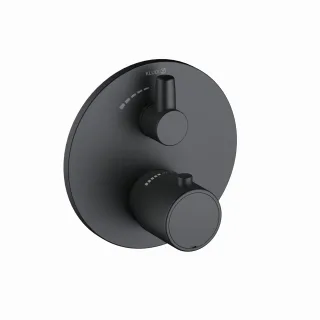 Kludi ZENTA SL Unterputz-Thermostatarmatur Feinbau-Set mit Absperrventil mattschwar, 388853945 388853945