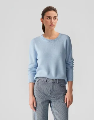 THE FASHION PEOPLE - Cloud Knit Pullover breeze blue melange - Gr. - M