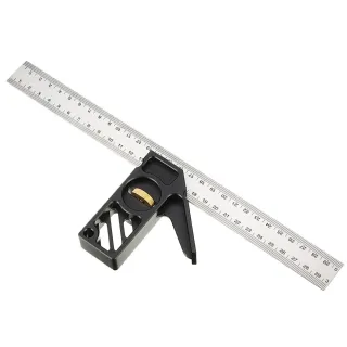 ENJOYWOOD Adjustable 300mm Aluminum Alloy Combination Square 45 90 Degree Angle Scriber Steel Ruler Woodworking Line Loc