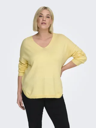 ONLY CARMAKOMA - CARMARGARETA LS PULLOVER KNT NOOS sunlight - Gr. - M-46/48