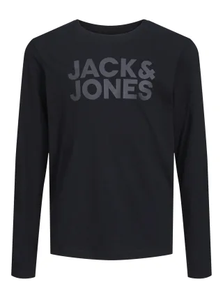 JACK&JONES - JJECORP LOGO TEE LS CREW NECK JNR black - Gr. - 176