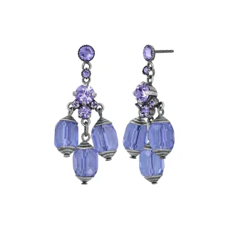konplott - Ohrringe - Crystal Snake violet