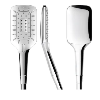 LAUFEN Handbrause MyCity120, Chrome 3 regulierbare Strahlarten: Rainspray Mixedspray Massagespray  HF939031100000