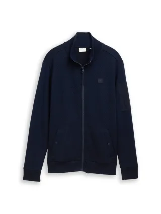 Tom Tailor - Sweatjacke mit Ärmeltasche sky captain blue - Gr. - XXL