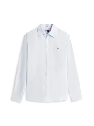 Tommy Jeans - Hemd aus Leinenmischung im Regular Fit blau - Gr. - M