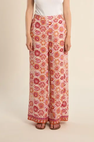 molly bracken - Weite Hose, bedruckt pink/rot/orange - Gr. - S