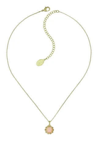 konplott - Halskette - 70s Circles pink/gold