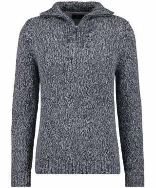 RAGMAN - Strickpullover mit Troyer-Kragen asphalt - Gr. - XL