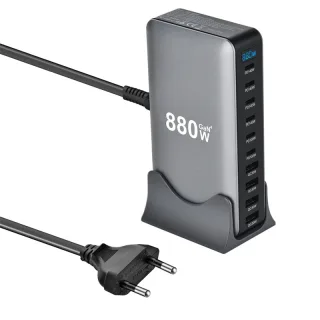 [GaN Tech] Bakeey YMX-880W 880W 10-Port USB PD Charger 4USB-A+6USB-C PD QC Fast Charging Desktop Charging Station EU Plu