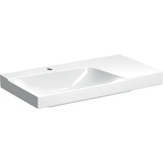 Geberit Xeno2 Waschtisch m. Ablagefläche rechts, 90x48cm mit Hahnloch, ohne Überlauf, KeraTect, 5005 500533011