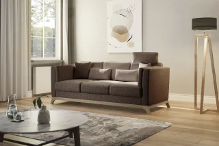 Home affaire 3-Sitzer "Viva" mit Holzrahmen aus Buche