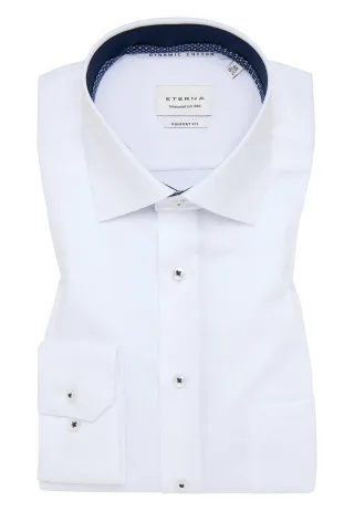 ETERNA - Hemd Twill Langarm weiß - Gr. - 48/Langarm - 65cm