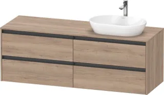 Duravit Ketho2 Konsolen-Waschtischunterbau wandhängend 1600x550x568 Ei K24899R55550000