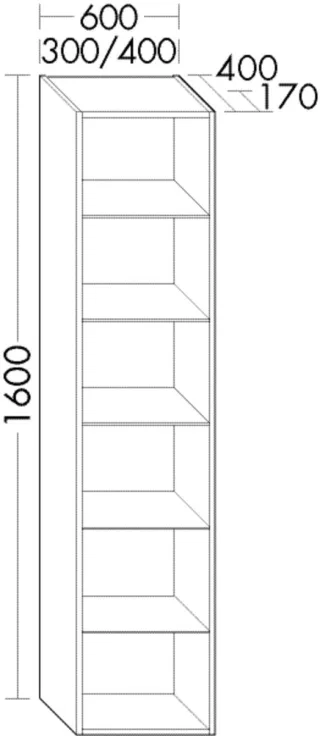 Burgbad Hochschrank rc40 System PG2 1600x600x400 Maple Natural, HSNC060F4116 HSNC060F4116