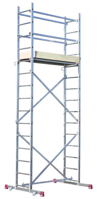 KRAUSE Arbeitsgerüst "CORDA" Montagegerüst mit rutschsicherer Belagbühne 1,50 x 0,56 m