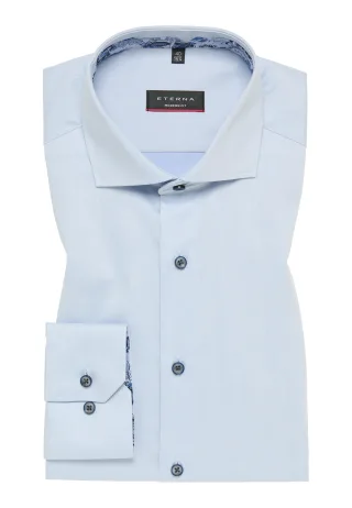 ETERNA - Hemd Twill Langarm himmelblau - Gr. - 43/Langarm - 65cm