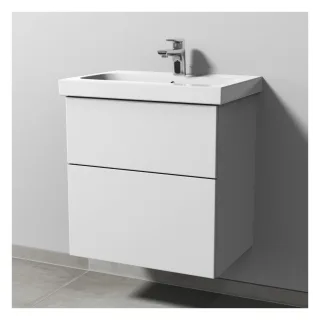 Sanipa 3way Waschtischunterbau zu Geberit iCon Light Waschtisch mit 2 Auszügen, Weiß-Soft SM57143