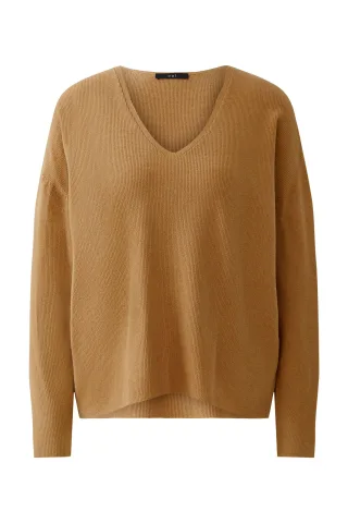 Oui - FREYJA Pullover salty caramel - Gr. - 34